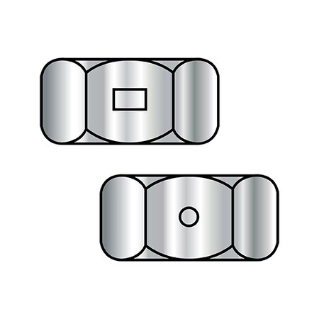 Zoro Select Lock Nut, 3/8"-16, 18-8 Stainless Steel, Not Graded, Wax, 500 PK 37NY188