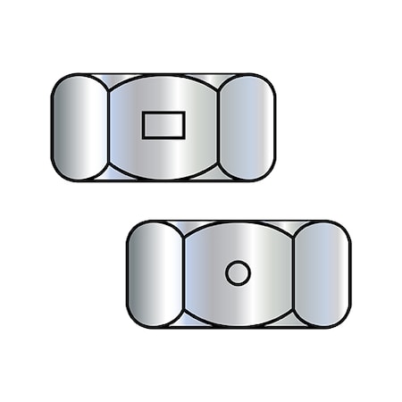 Zoro Select Lock Nut, 9/16"-18, Steel, Wax, 200 PK 57NY
