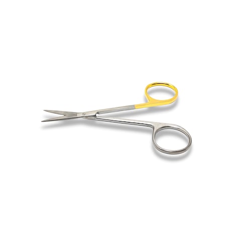 Cynamed Iris Scissors, 4.5", Str, One Gold Ring CYZR-0130
