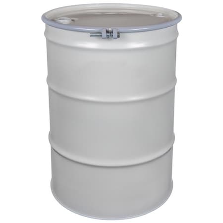 Basco 55 Gal Reconditioned Steel Open Head Drum OH55-3R-F-WHT-RECON