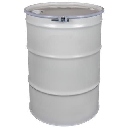 BASCO 55 Gal Reconditioned Steel Open Head Drum OH55-3R-F-WHT-RECON