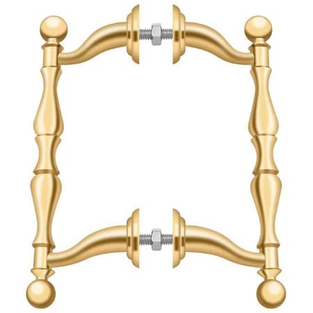 Deltana Off-Set Handle Pull, Back-To-Back Set Lifetime Brass OHP620CR003