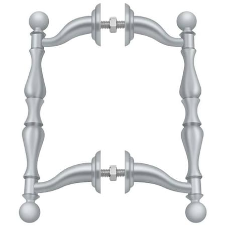 Deltana Off-Set Handle Pull, Back-To-Back Set Satin Chrome OHP620U26D