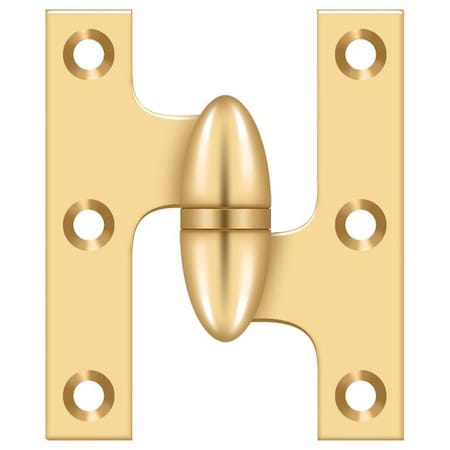 Deltana Lifetime Brass Knuckle Hinge, Holes per Leaf: 3 OK2520CR003-R