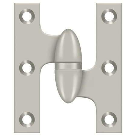 Deltana Satin Nickel Knuckle Hinge, Holes per Leaf: 3 OK2520U15-R
