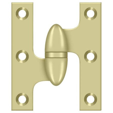 Deltana Bright Brass Door and Butt Hinge OK2520U3UNL-L