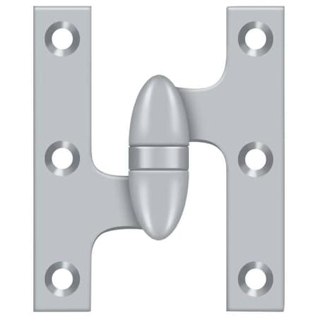 Deltana Satin Chrome Door and Butt Hinge OK3025B26D-L