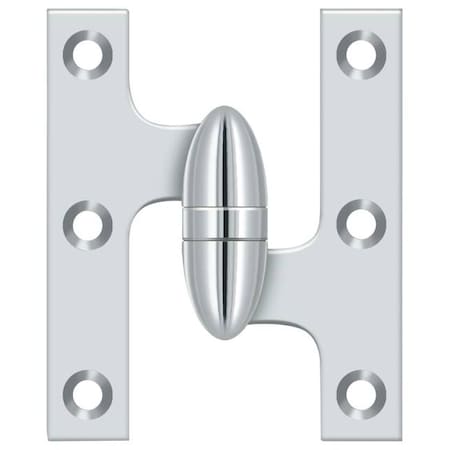 Deltana Bright Chrome Door and Butt Hinge OK3025B26-R