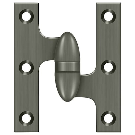 Deltana Antique Nickel Knuckle Hinge, Holes per Leaf: 4 OK5032B15A-R