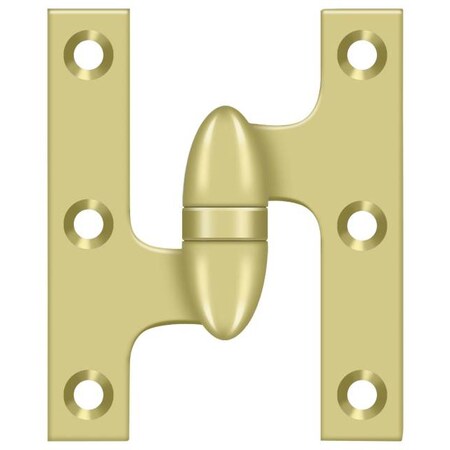 Deltana Bright Brass Door and Butt Hinge OK5032B3-L