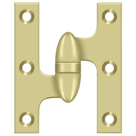 Deltana Bright Brass Knuckle Hinge, Holes per Leaf: 4 OK5032B3UNL-L