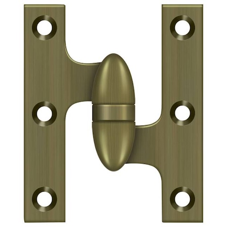 Deltana Antique Brass Knuckle Hinge, Holes per Leaf: 4 OK5032B5-R
