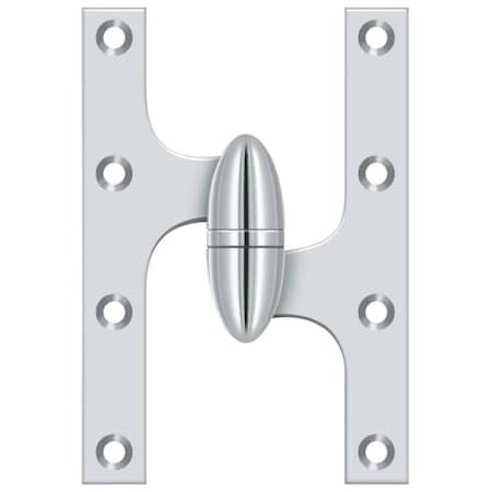 Deltana Bright Chrome Door and Butt Hinge OK6040B26-R