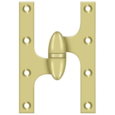 Deltana Bright Brass Door and Butt Hinge OK6040B3-L