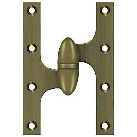 Deltana Antique Brass Door and Butt Hinge OK6040B5-L