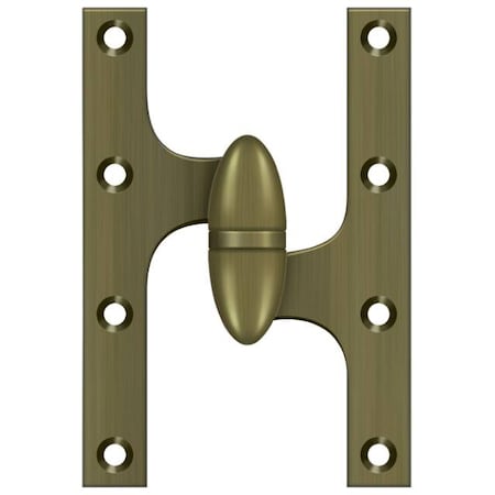 Deltana Antique Brass Door and Butt Hinge OK6040B5-R
