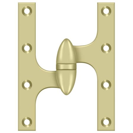 Deltana Bright Brass Door and Butt Hinge OK6050B3UNL-L