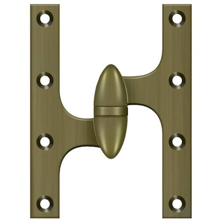 Deltana Antique Brass Door and Butt Hinge OK6050B5-L