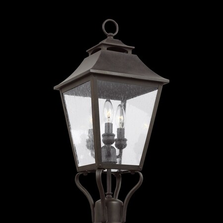 Feiss Galena, Three Light, Post/Pier Lantern Sab OL14406SBL