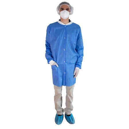 Lighthouse Lab Coat, Blue, XL, 50 PK OLCB8973PXL
