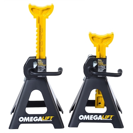 Omega Dbl Locking 3 Ton Ratchet Style Jack Sta OME32038