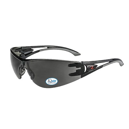Radians Optima IQ, Safety Glasses, Anti-Fog & Anti-Scratch, Smoke IQ Lens, Black Frame, Frameless OP1023ID