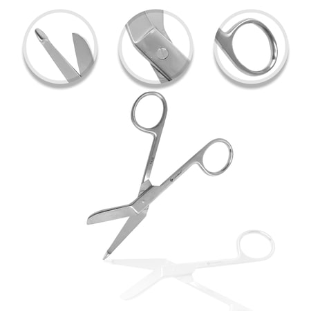 Cynamed O.R. Grade Lister Bandage Scissors, 4.5" CYZR-0462