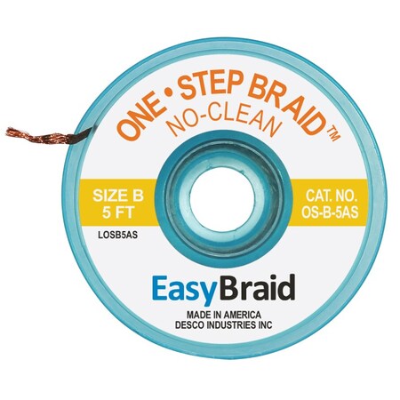 Easybraid DESOLDERING BRAID, ONE STEP, .050", PK25 OS-B-5AS