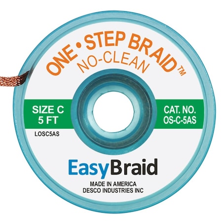 Easybraid DESOLDERING BRAID, ONE STEP, .075", PK25 OS-C-5AS