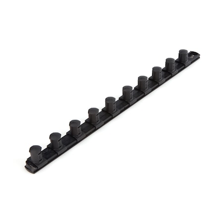 Tekton 3/4 Inch Drive x 18 Inch Socket Rail, 10 Clips (Black) OSR33210