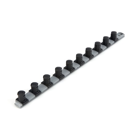 Tekton 3/4 Inch Drive x 18 Inch Socket Rail, 10 Clips (Gray) OSR33310