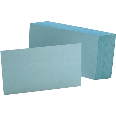 Oxford Index Card, Plain, 3"X5", Blue, PK100 7320BLU
