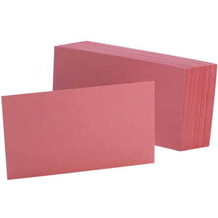 Oxford Card, Plain, 3X5, Cherry, PK100 7320CHE