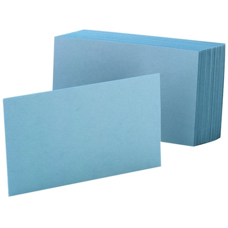 Oxford Card, Plain, 4X6, Blue, PK100 7420BLU