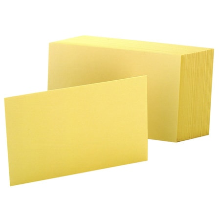 Oxford Card, Plain, 4X6, Canary, PK100 7420CAN