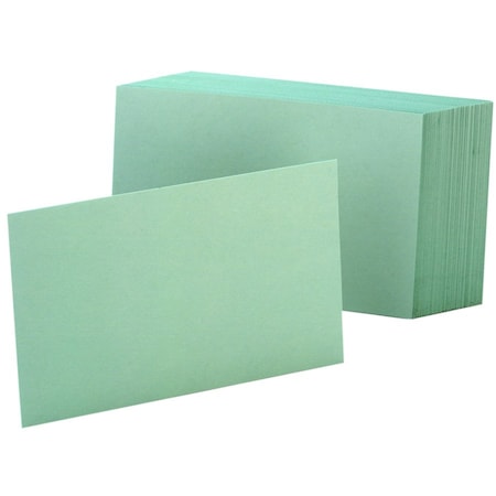 Oxford Card, Plain, 4X6, Green, PK100 7420GRE