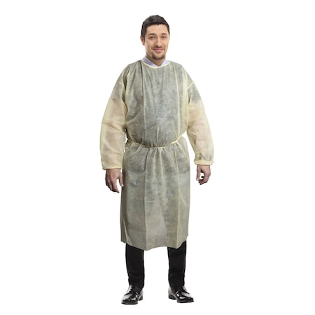 Lighthouse Isolation Gown, Yellow, 1XL, PK100 OYIG89718S-XL