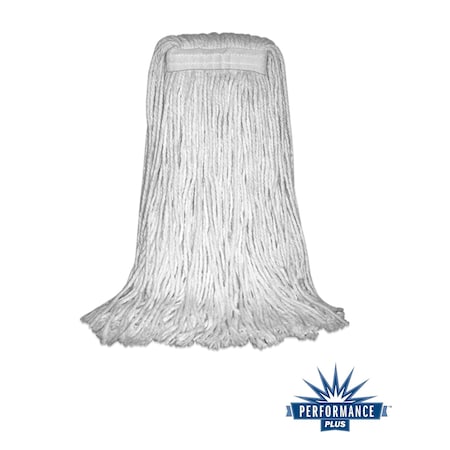 Performance Plus 4 Ply Wet Mop, 20 oz Dry Wt, Cut-End, White, Cotton, PK12, P09003 P09003