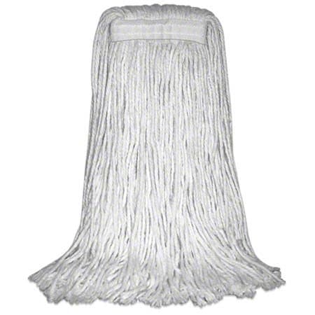 Performance Plus 4 Ply Wet Mop, 20 oz Dry Wt, Cut-End, White, Cotton, PK12, P10020 P10020