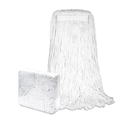 Performance Plus Cut-End Mop, 20 oz Dry Wt, White, Rayon, PK12 P10520