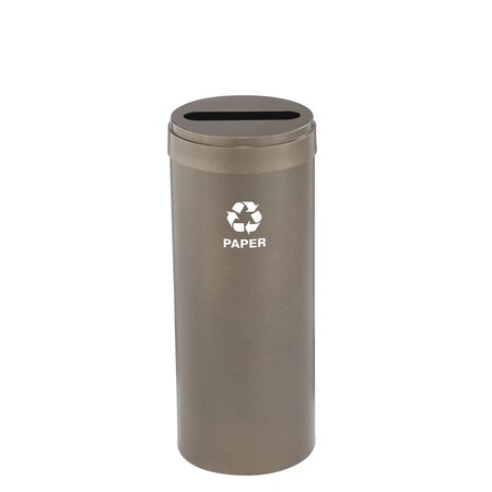 Glaro 12 gal Round Recycling Bin, Bronze Vein P-1232BV-BV-P2