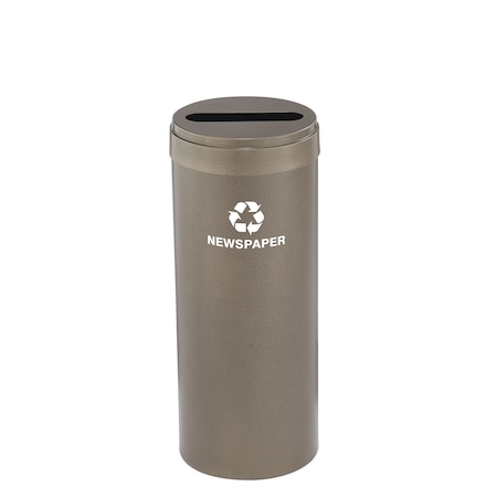 Glaro 12 gal Round Recycling Bin, Bronze Vein P-1232BV-BV-P3