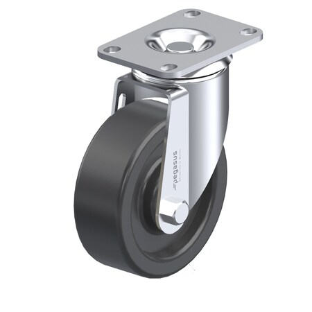 Pegasus Swivel Caster, 4 x 1 1/4 in, Phenolic Whl P12S-PH040G-12