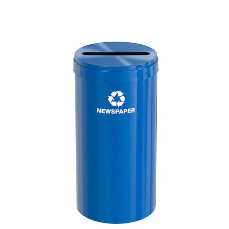 Glaro 23 gal Round Recycling Bin, Blue P-1542BL-BL-P3