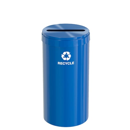 Glaro 23 gal Round Recycling Bin, Blue P-1542BL-BL-P5