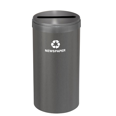Glaro 23 gal Round Recycling Bin, Silver Vein P-1542SV-SV-P3