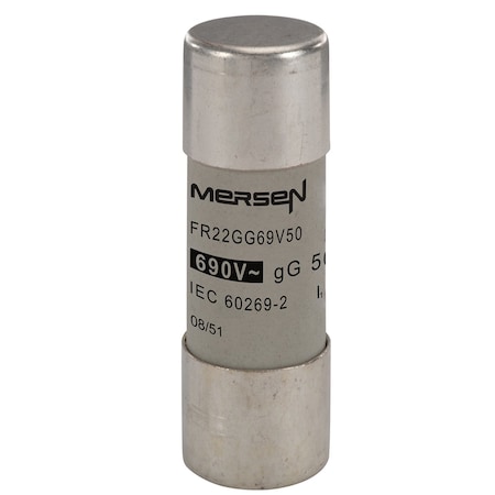 Mersen Midget Fuse, 50A, 690V AC, 120kA P214626