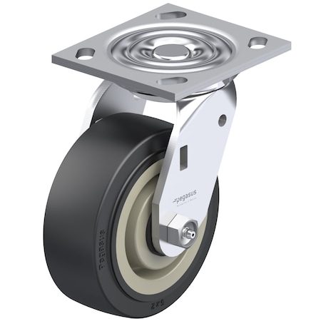 Pegasus Cstr, Swivel Plate, Gray Urethane, 750 lb. P21S-UP050R-14