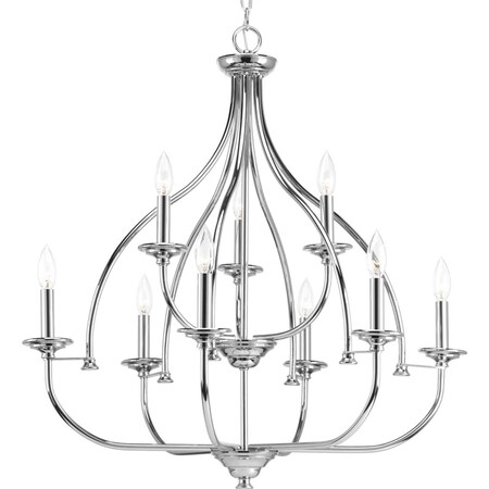 Progress Lighting Tinsley Nine-Light Chandelier P400067-015