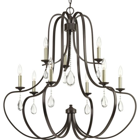 Progress Lighting Anjoux Nine-Light Chandelier P400088-020